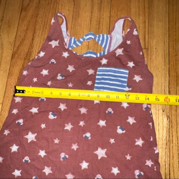 Disney Parks Red Minnie Mouse Patriotic Flag 4th of July Bow Back Tank Top - Picture 4 of 7